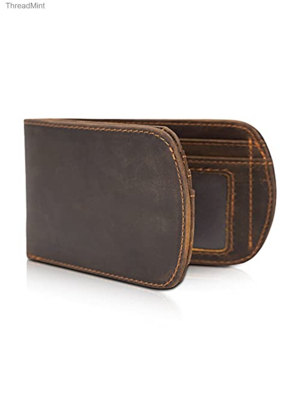 Full Grain Italian Leather Bifold Wallet RFID Blocking Slim Front Pocket